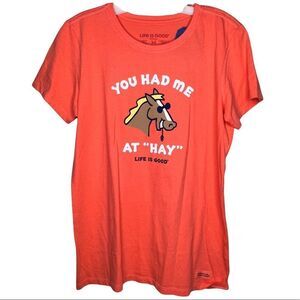Life Is Good "Hay" T-Shirt‎ nwt